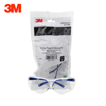 3M 10437户外骑行防风防沙防尘护目镜 工业防刮打磨防护眼镜 5副