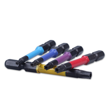 安力士牌（ANEX）梅花内六角批头ACTX5-65L 带孔风批 梅花型 批嘴星型螺丝刀 5支装