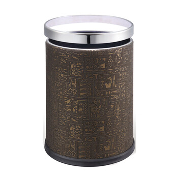 南 GPX-21B 南方房间垃圾桶 埃及纹 商用酒店宾馆客房垃圾桶带活动钢圈 房间桶果皮桶