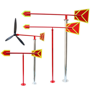 百舸 反光金属风向标风向袋夜光型气象金属标化工金属标不锈钢风速屋顶 标准款70cm 带支架