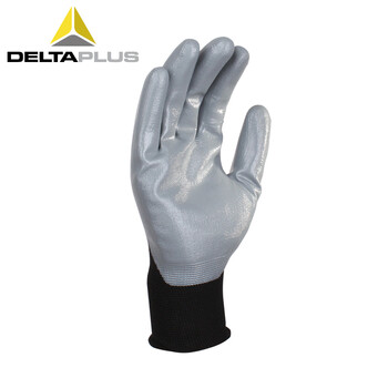 代尔塔（Deltaplus） 透气 涂层 防油手套 劳保手套 工作手套 胶皮手套 9寸 201715 10双/包
