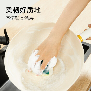 3M思高洗碗布金刚砂G6215洗碗海绵百洁布厨房吸水经典款抹布 5片装