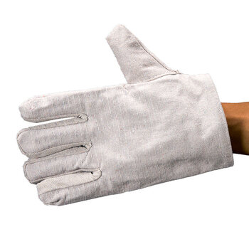 盖歇茂（GXM）帆布手套双层24道线耐磨电焊手套机床机械手套10双/打【企业定制】