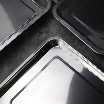 兰诗（LAUTEE） WSC0048 430不锈钢方盘长方形实验室托盘车间零件盘 32*22*2特厚深盘