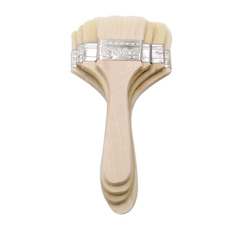 兰诗（LAUTEE）DF-1003 羊毛刷软毛油漆刷 烘焙扫工业刷 短柄5寸 10把/盒