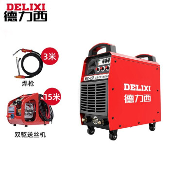 德力西二保焊机工业级气保焊机NBC350分体三相380v两用电焊机350双模块分体机【15米双驱+全套配件】