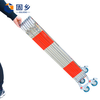 固乡 电力施工伸缩围栏【可定做】高压危险隔离栏（不锈钢拱门伸缩围栏展开2.5米）可移动护栏 隔离栅栏