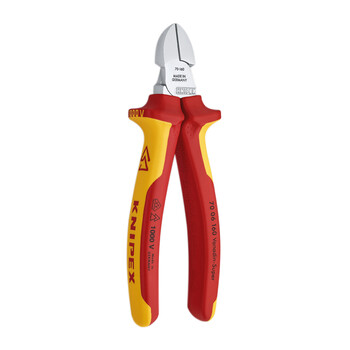凯尼派克（KNIPEX）70 06 160 通用型绝缘斜口钳 镀铬 绝缘双色手柄 160mm 切割类工具 钢