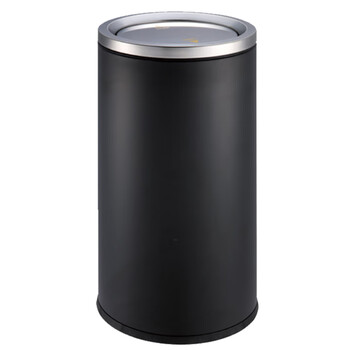 南 GPX-110E 南方户外垃圾桶 公用不锈钢垃圾箱垃圾桶户外公用垃圾箱果皮桶 黑色 内桶容量50升