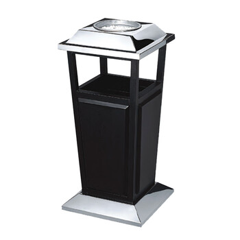 南 GPX-113 南方黑金钢烟灰桶  黑色 办公楼立式创意座地烟灰桶户外垃圾箱大厅大堂电梯口烟灰桶