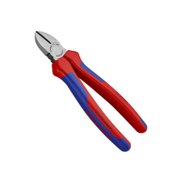 凯尼派克（KNIPEX）70 02 180 通用型斜口钳 抛光 双色手柄 180mm 切割类工具 钢