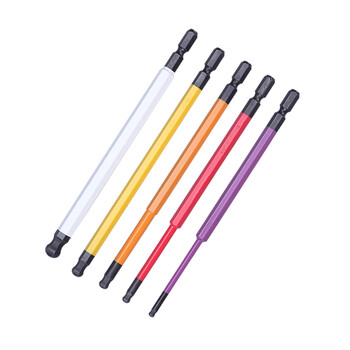 安力士牌（ANEX）球形内六角批头ACBP5-150L(5支装)球形风动批咀 球型电动批嘴 球形螺丝刀套装