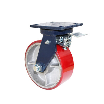 稳斯坦 WST155 超重型脚轮 手推车脚轮工业双轴承橡胶轮万向轮 8寸(载重1000KG)