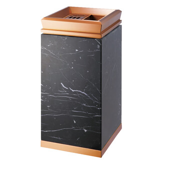 南 GPX-7K 南方座地烟灰桶 玫瑰金黑白根 办公楼立式座地烟灰桶户外垃圾箱大厅大堂电梯口烟灰桶