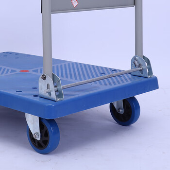 震迪手推车42*72承重300斤可折叠四轮小拉车可定制KC802车间平板车