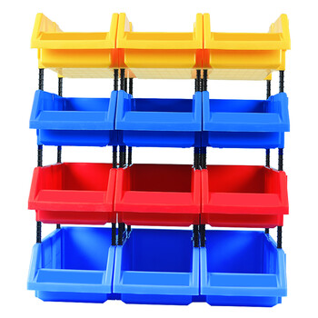 兰诗（LAUTEE）A4# 组合零件盒 螺丝收纳盒 物料元件配件盒塑料盒子 蓝色245*155*120