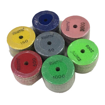 伽華（KARVA）JH-05 150目圆形花岗岩水磨片 6片装 大理石 花岗石百洁垫 水磨片 抛光修边机圆形水磨片