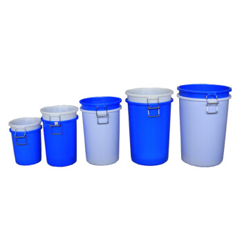 震迪100L无盖水桶发酵桶储水桶塑料大号加厚储物桶可定制700266白色