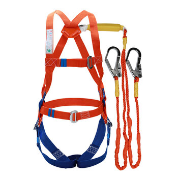 百舸 安全带工地电工五点式国标保险带全身式 丙纶双钩带腰带式