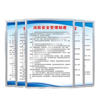 百舸 车间工厂仓库安全生产管理标识规章制度牌安监检查标语 ZDP-消防安全管理制度 约40*60cm