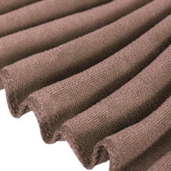 兰诗（LAUTEE）PA1043 咖啡色微纤双面方巾毛巾 40*60