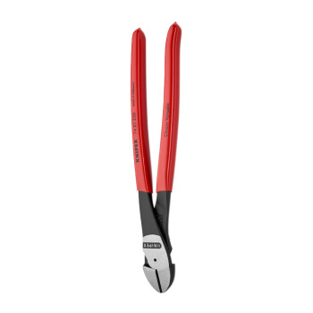 凯尼派克（KNIPEX）74 21 250 省力型斜口钳 抛光 塑料套柄 12°弯头 250mm 切割类工具 钢