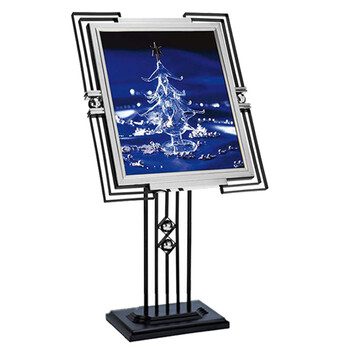 南 P-9A 黑金钢斜面指示牌 镜钢 酒店迎宾牌餐牌宣传告示牌展架欢迎牌