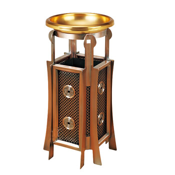 南 GPX-173N4 宝塔古铜座地烟灰桶 古铜 商场垃圾桶 酒店落地烟灰桶立式果皮桶商场垃圾筒 