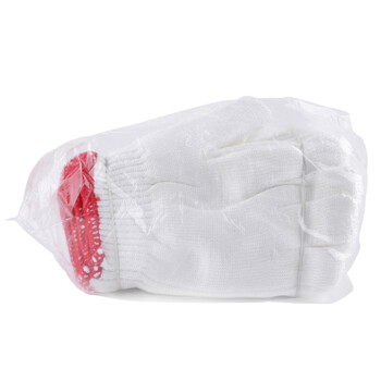 安美尚（ams）尼龙手套线手套白手套加厚耐磨劳保手套施工工地防滑手套700克尼龙精品款24双