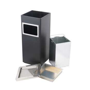 波浩 BOHAO 80方形丽格座地烟灰桶垃圾桶灭烟沙立式吸烟区 1个价格  4个起售 不零售