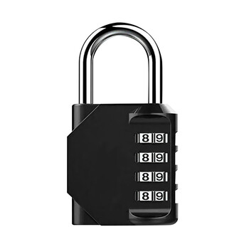 飞尔(FLYER)锌合金大号密码挂锁 防水防锈防盗密码锁 柜子箱包健身房安全锁【黑色4位密码锁】