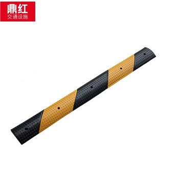 鼎红 微型减速带橡胶微型减速板自行车摩托车缓冲带车位划线标斜纹波点100*10*2cm