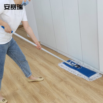 安赛瑞 平板拖把尘推 60cm 酒店排托把工厂车间平推长地拖 尘推排拖棉线拖布27431