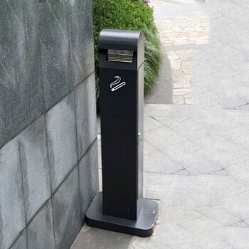 科力邦（Kelibang） 不锈钢烟灰柱 户外立式收纳烟灰桶烟蒂柱 吸烟区灭烟柱烟灰缸垃圾桶 KB3235 烤漆圆头