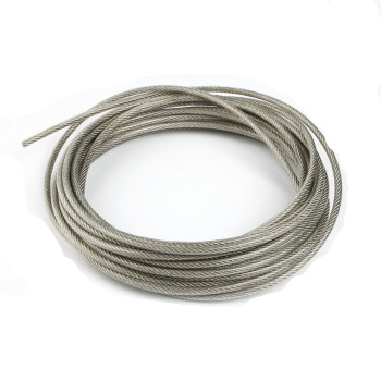 英耐特 304不锈钢包塑钢丝绳 透明包塑晾衣绳包胶涂塑带皮钢绞线 软钢丝线 2/3/4/5/6/8/10mm Φ5mm*100米