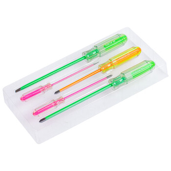 罗宾汉（RUBICON）300-5B螺丝刀套装 十字一字起子组改锥彩虹陶瓷螺丝批 5支装