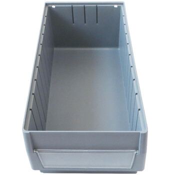 兰诗（LAUTEE）5023H分隔式多功能零件盒 塑料分格箱配件收纳箱  灰色500*235*140