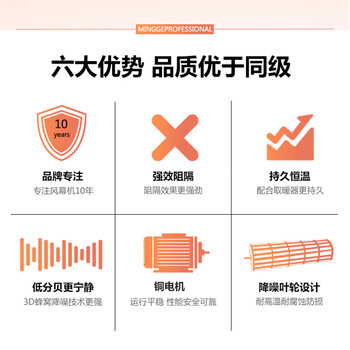 皇禧（HUANGXI）商用电加热风幕机空气幕风帘机HFM-3512-RY-B 380V热风幕系列