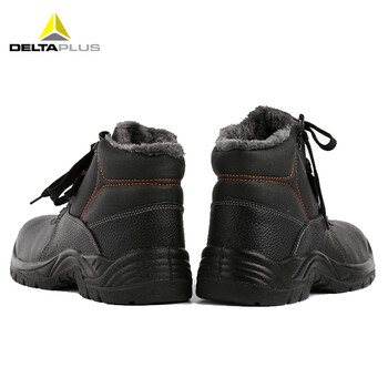 代尔塔 (Deltaplus)301512防寒安全鞋加绒保暖秋冬防水防砸防穿刺防滑牛皮耐磨冷库劳保鞋35码 