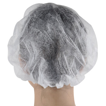 安美尚（ams）A1106一次性圆形帽无纺布头套餐饮防尘食品帽 35克 白色100只