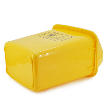 益美得 黄色脚踏垃圾桶医诊院疗所用垃圾箱大小号加厚带盖废物垃圾桶 20L翻盖桶