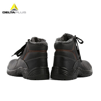 代尔塔 (Deltaplus)301512防寒安全鞋加绒保暖秋冬防水防砸防穿刺防滑牛皮耐磨冷库劳保鞋43码