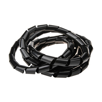 广邦电缆附件 包线缠绕管 电线理线管收纳绕线带埋线器收纳缠绕管 30mm 黑色 1.3米/卷