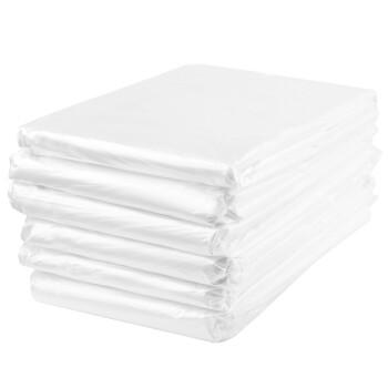 科力邦（Kelibang） 白色垃圾袋 大号透明塑料装加厚 80*100cm50只装 酒店客房宾馆平口一次性塑料袋 KB3703