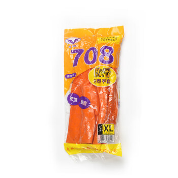 东亚/博尔格 708防滑浸塑手套 加厚防水防油弱酸碱止滑防腐蚀保护手套 定做 均码 2副