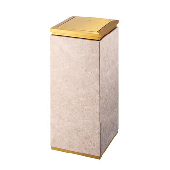 南 GPX-7C03 座地南方烟灰桶 白玫瑰天然大理石 防指纹垃圾桶 公用烟灰垃圾箱 果皮桶