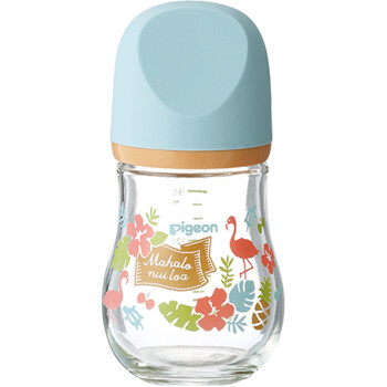 贝亲 (Pigeon) 奶瓶 玻璃奶瓶 新生儿 宽口径玻璃奶瓶 婴儿奶瓶 臻宝奶瓶 160ml（夏威夷）自然实感SS码奶嘴