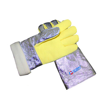 安百利（ANBOLY）500度耐手温隔热手套 36cm 定做 ABL-S57 铝箔方纶耐高温手套