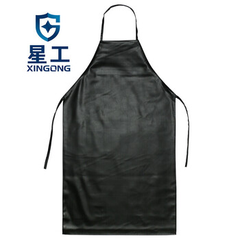 星工 XINGGONG 防水防油围裙食堂屠宰场洗车劳保围裙工作服定制 黑色XGZ-66 1条