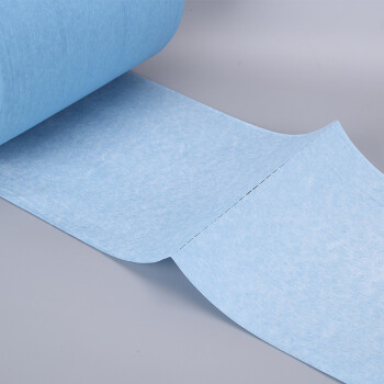 鸣固 无尘布  除尘吸油吸水卷纸工业洁净纸 蓝色12.5*38cm/卷